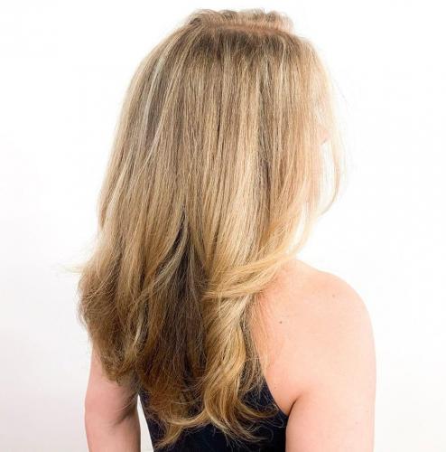 Blond hair color style in cocoa beach florida
